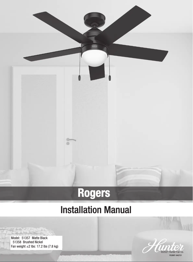 First page image of the manual for Rogers