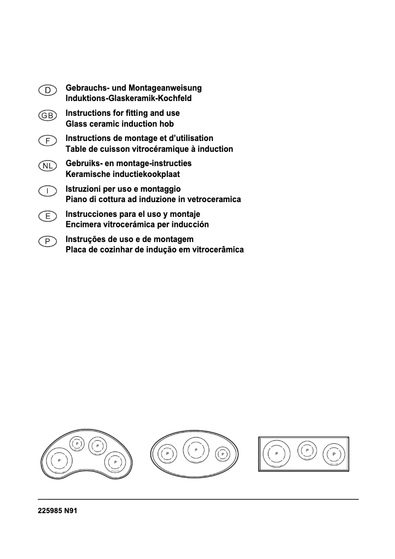 Page 1 of the manual User Manual Smeg SE 2931 ID
