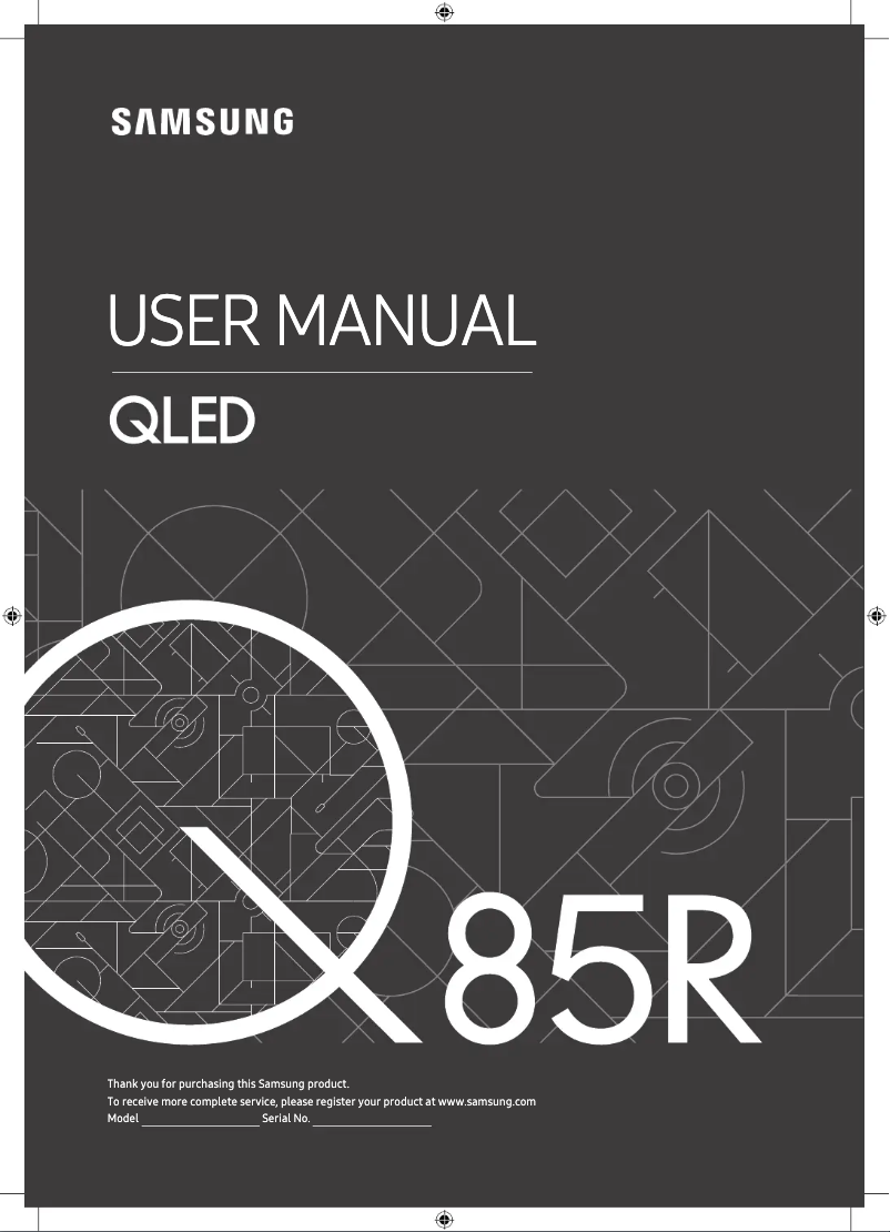 First page image of the manual for QE75Q85R