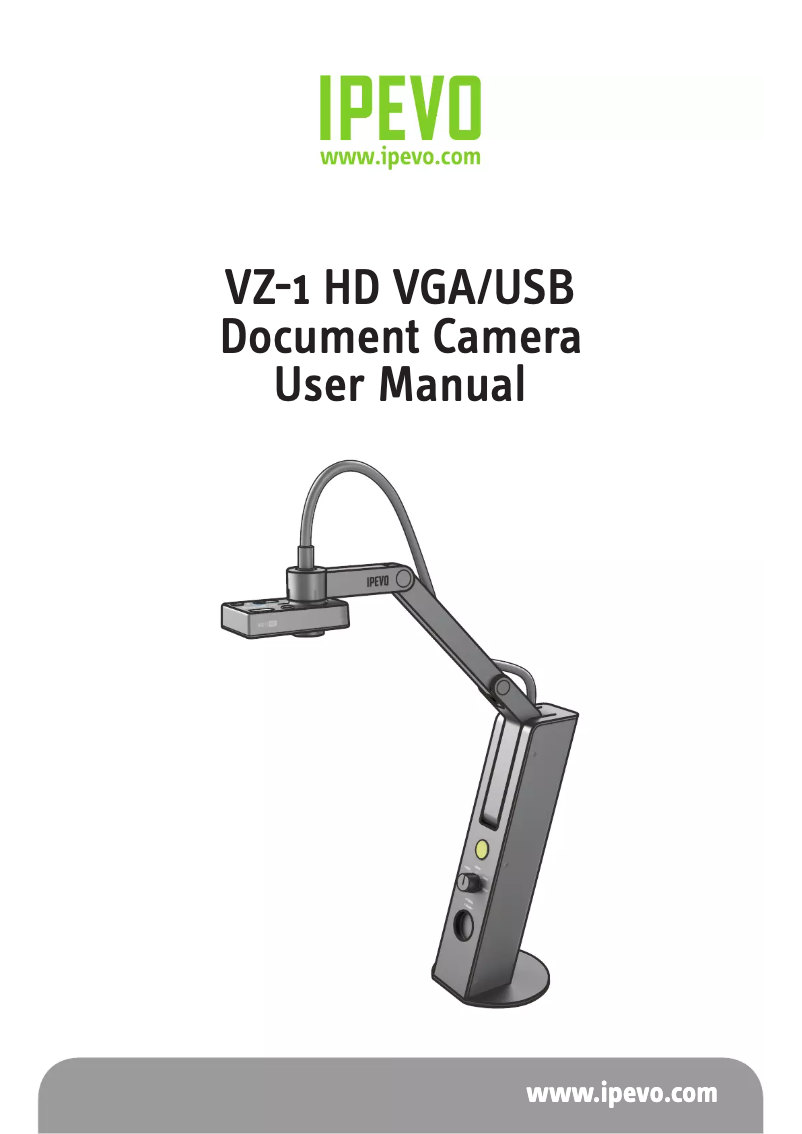 Page 1 of the manual User Manual Ipevo VZ-1 HD