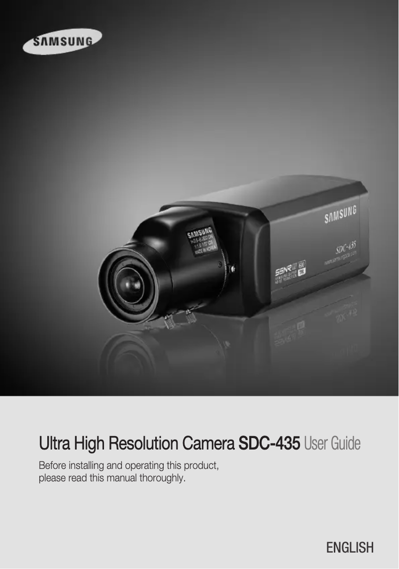 First page image of the manual for SDC-435