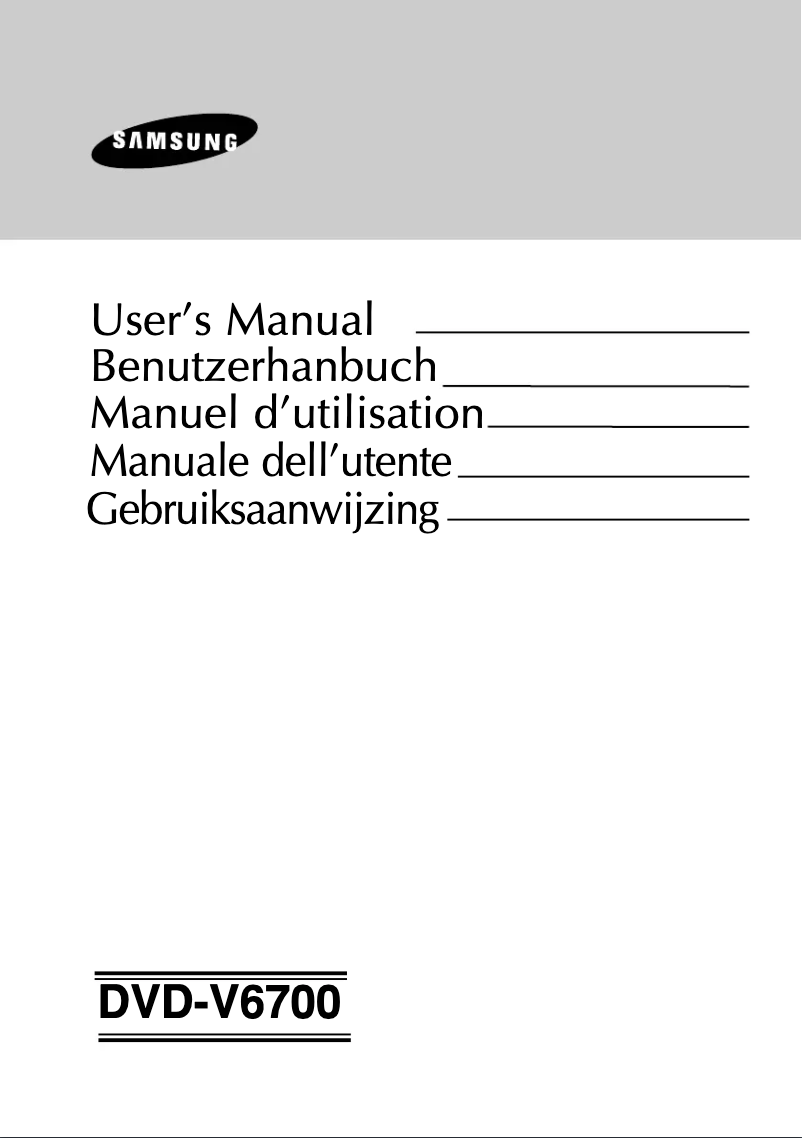 Page 1 of the manual User Manual Samsung DVD-V6700