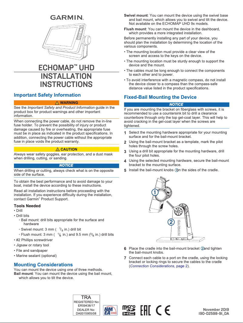 First page image of the manual for echoMAP UHD 93sv
