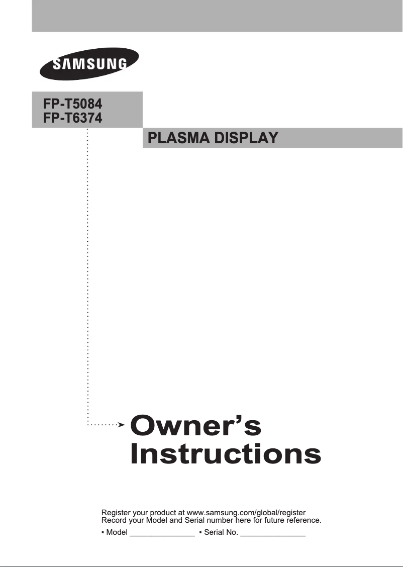 First page image of the manual for FP-T6374