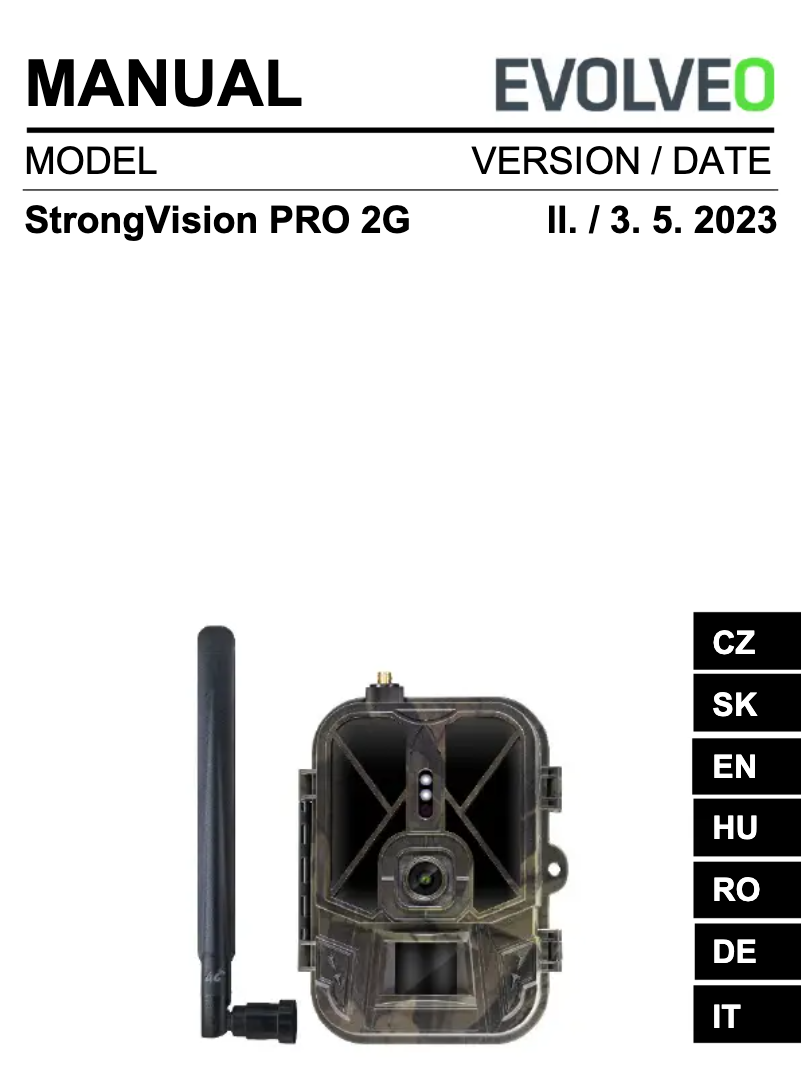 First page image of the manual for StrongVision PRO 2G