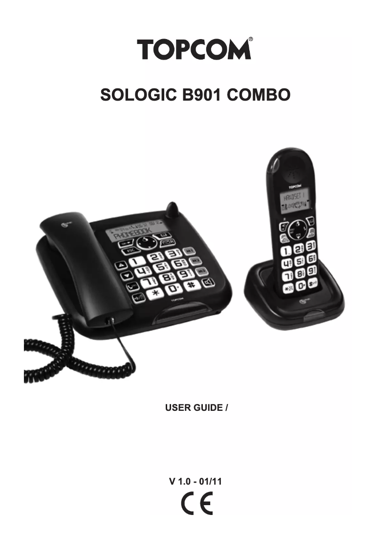 Page 1 of the manual User Manual Topcom Sologic B901 Combo TE-4901