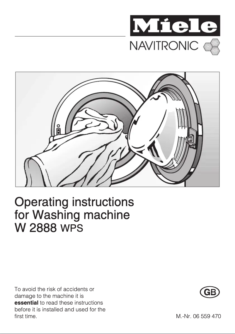 First page image of the manual for W 2888 WPS