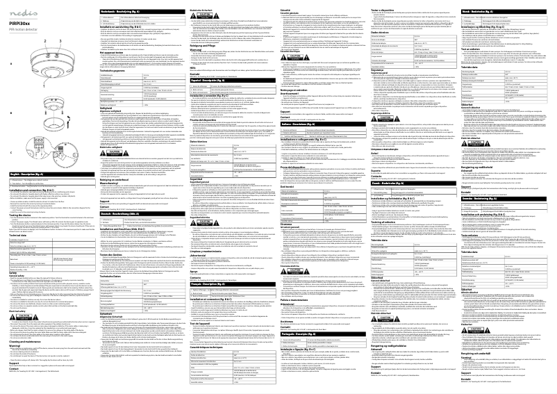 First page image of the manual for PIRPI30WT