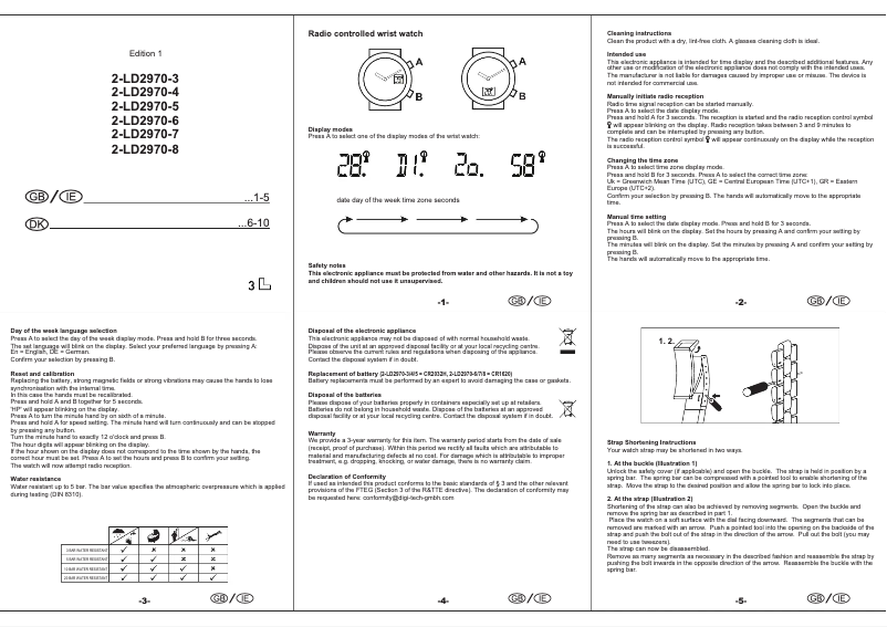 Page 1 of the manual User Manual Auriol 2-LD2970-6