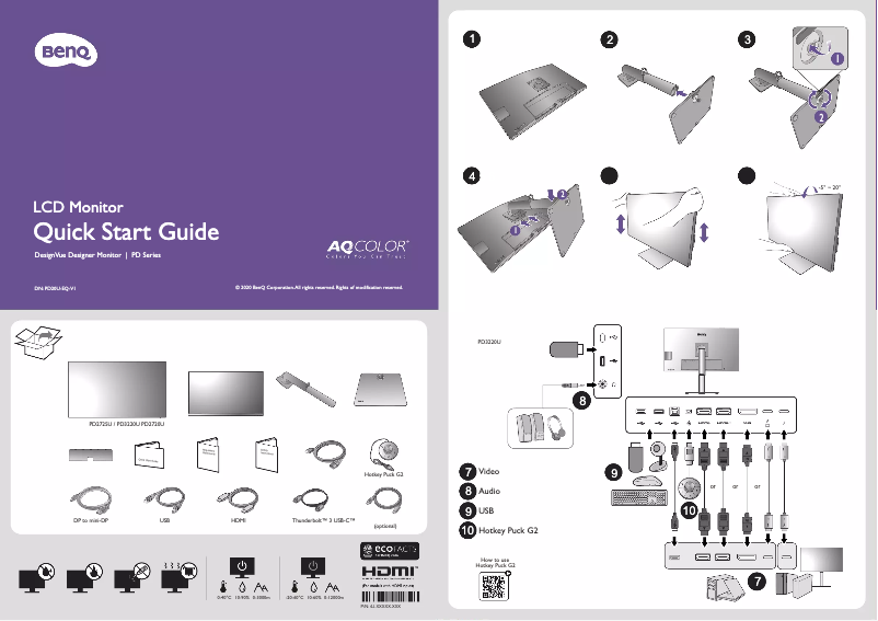 Page 1 de la notice Manuel utilisateur BenQ DesignVue PD2725U