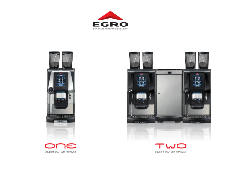 Page 1 of the manual User Manual Egro One Pure Coffee
