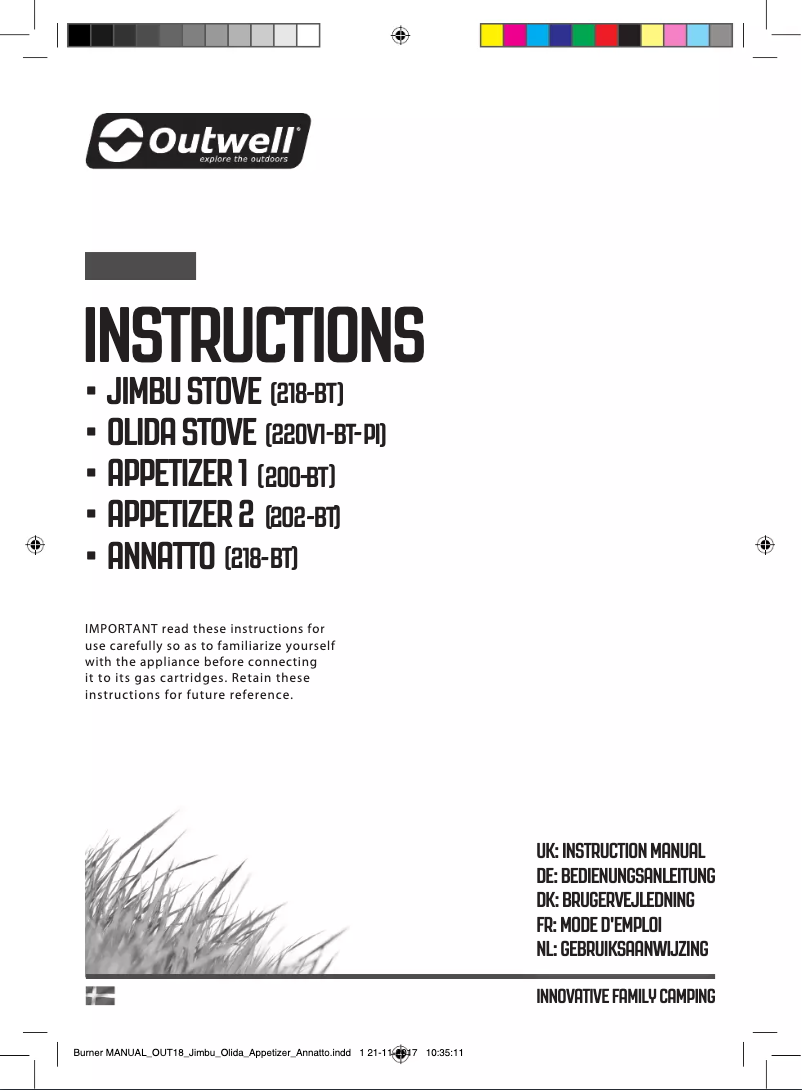 First page image of the manual for Appetizer 2