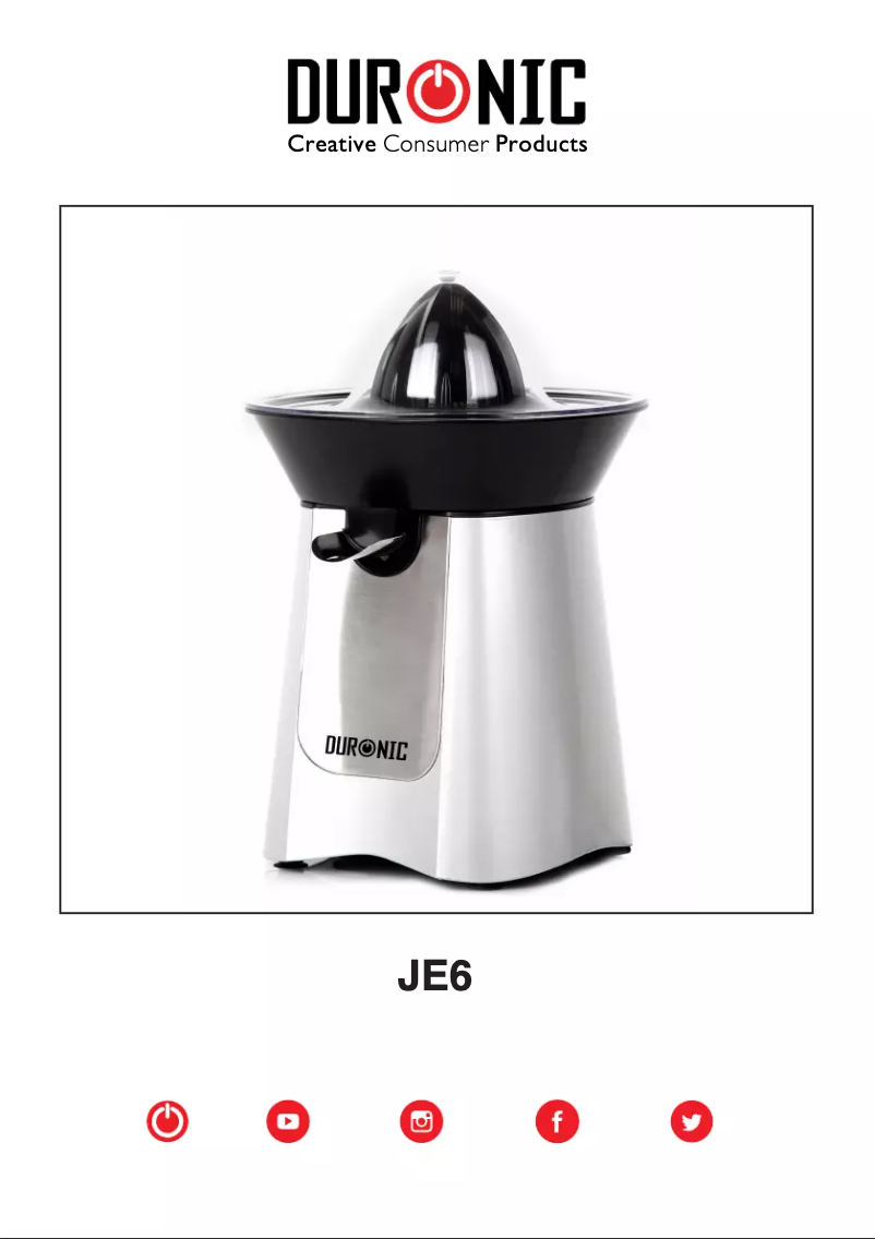 First page image of the manual for JE6