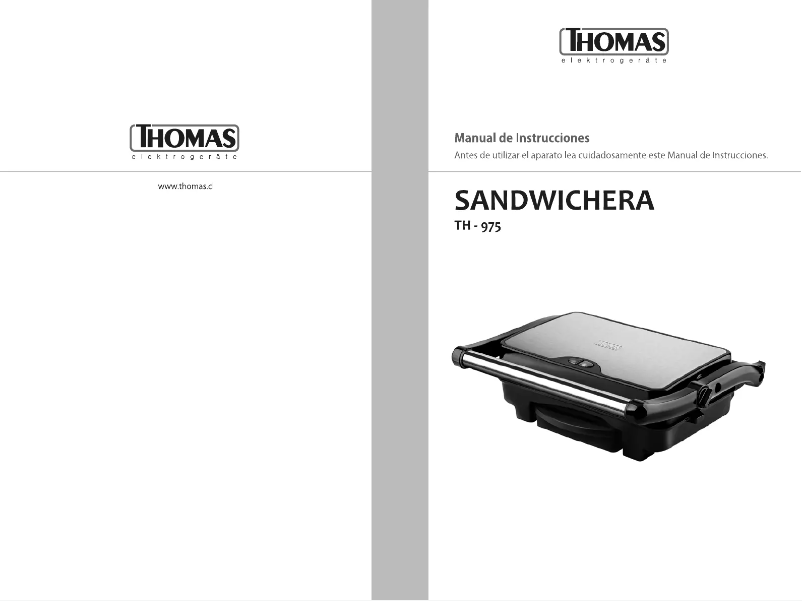 First page image of the manual for TH-975