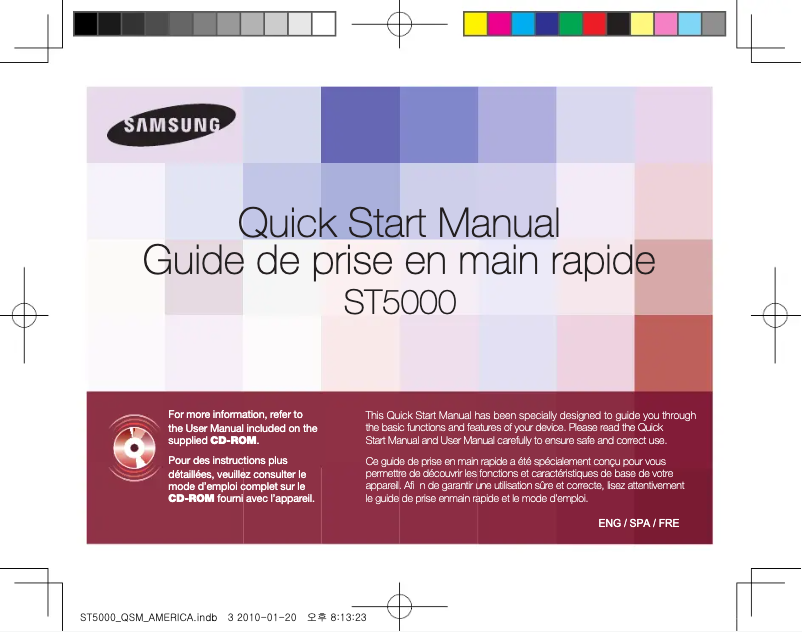 First page image of the manual for ST5000