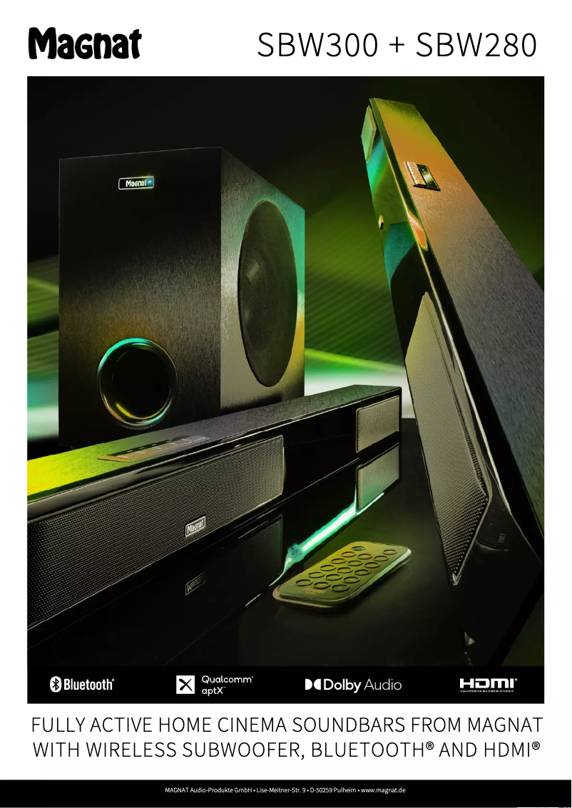 Page 1 of the manual Technical Sheet Magnat SBW 280