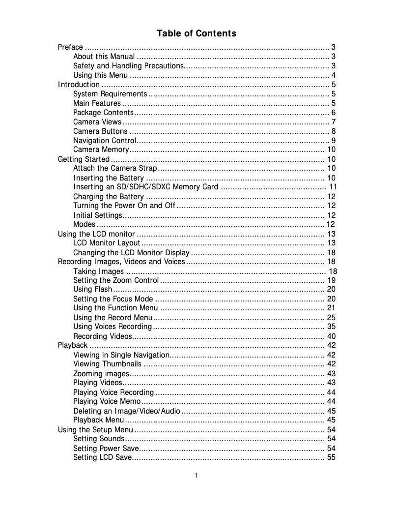 First page image of the manual for DSC90SL