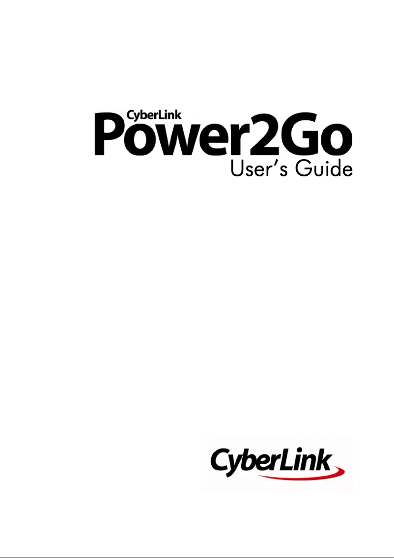 First page image of the manual for Power2Go 6