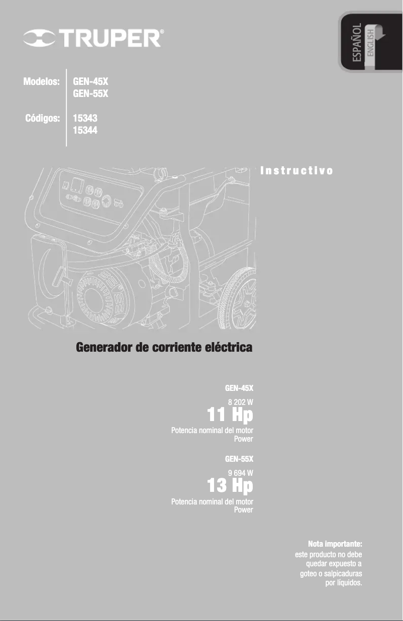 First page image of the manual for GEN-45X