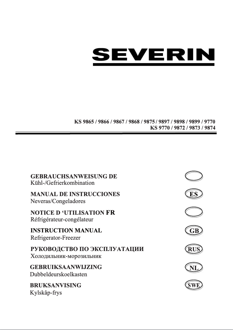 First page image of the manual for KS 9875