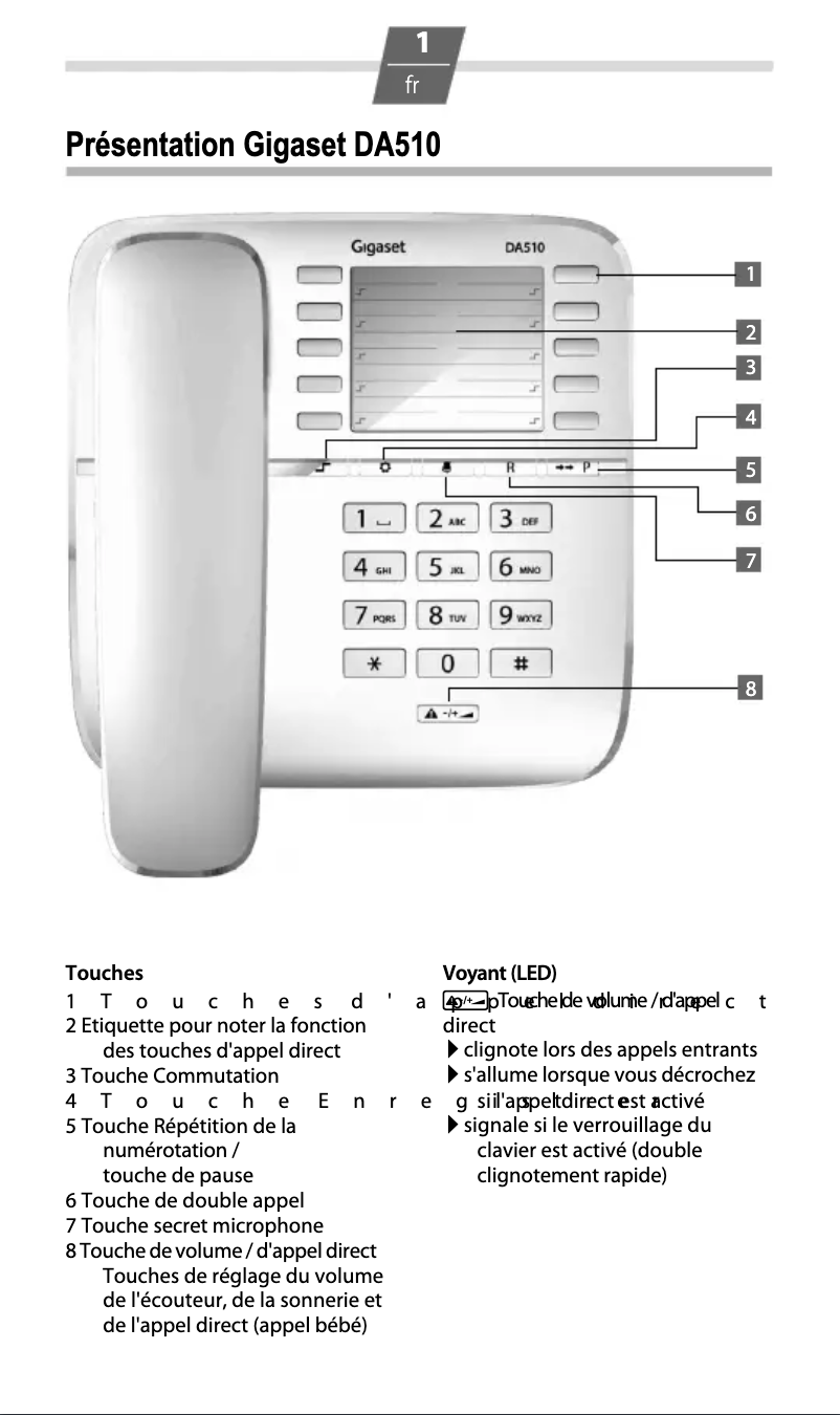 First page image of the manual for DA510