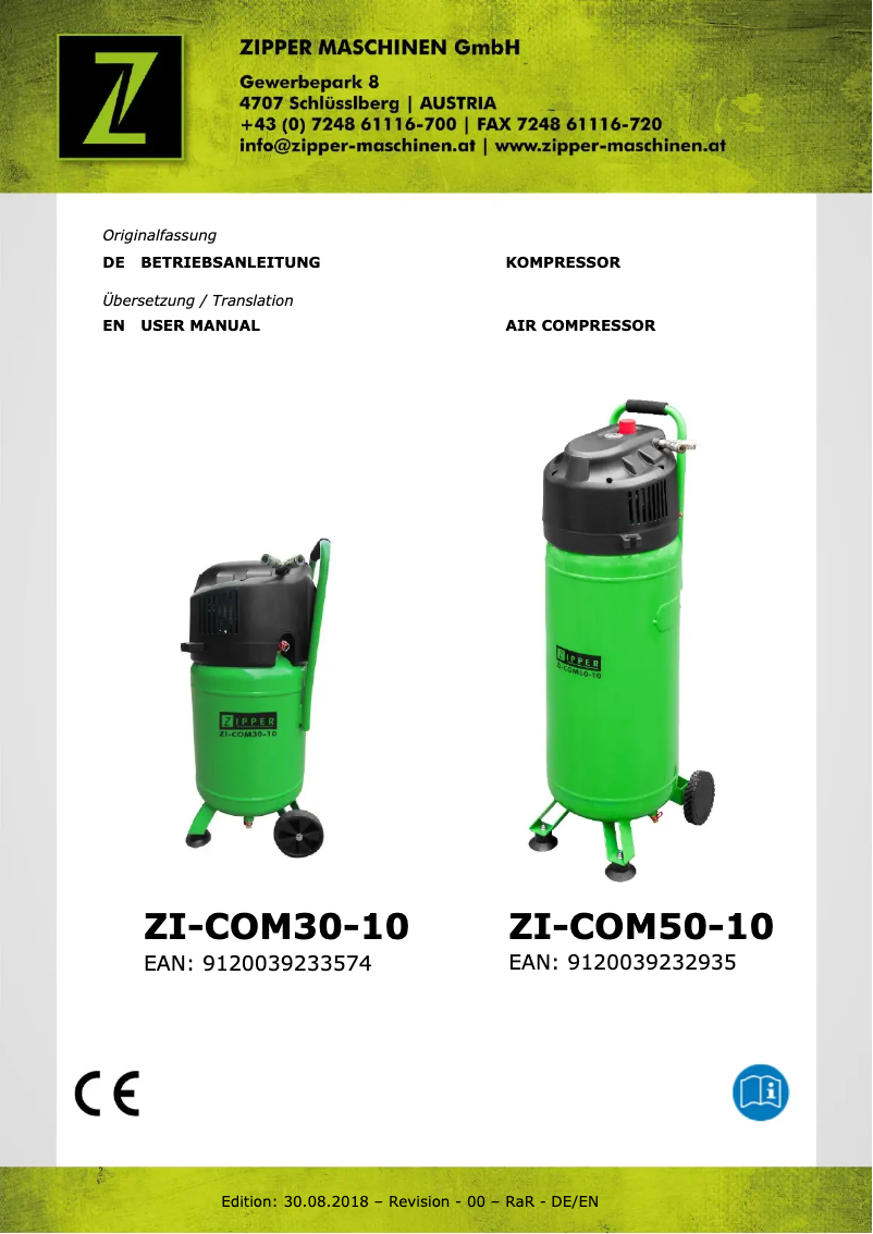 Page 1 of the manual User Manual Zipper ZI-COM30-10