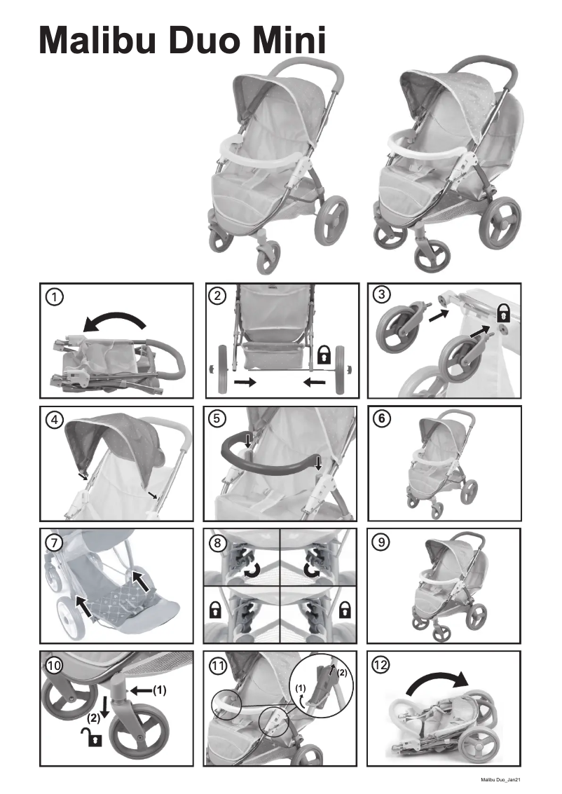 Page 1 of the manual User Manual Hauck Malibu Duo Mini