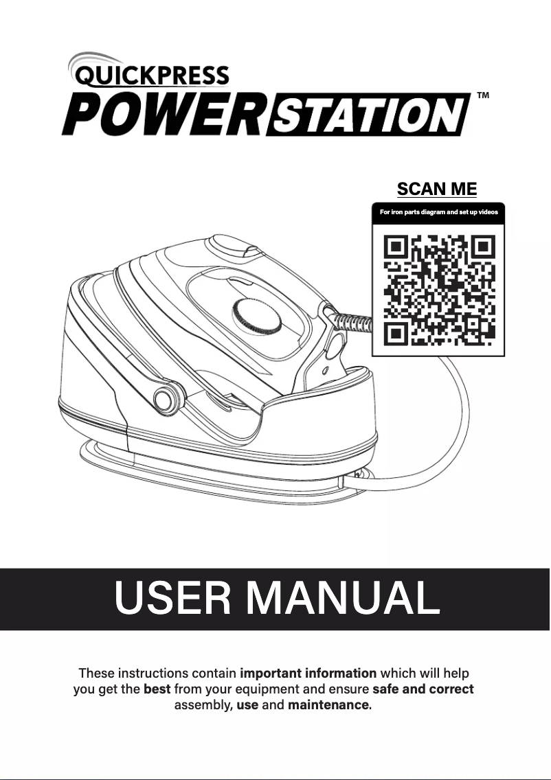 First page image of the manual for Quickpress Power Station
