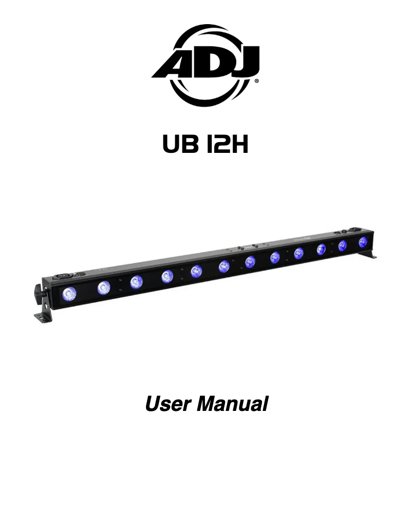 First page image of the manual for UB 12H