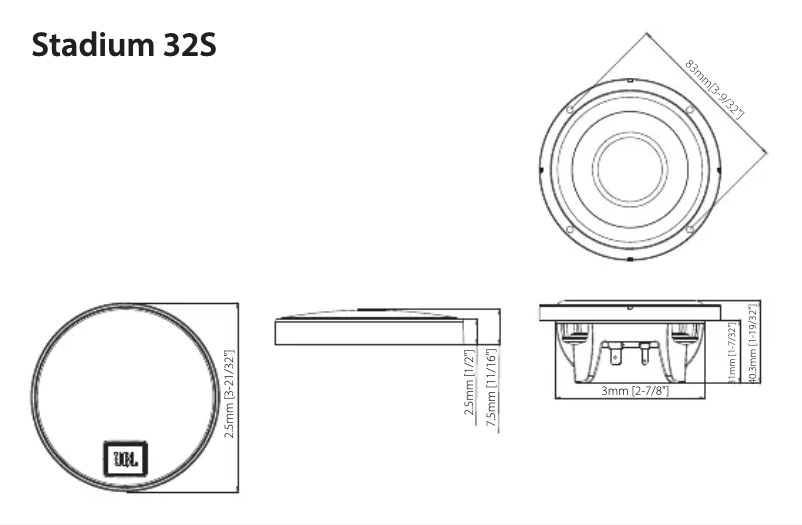 First page image of the manual for Stadium 32S
