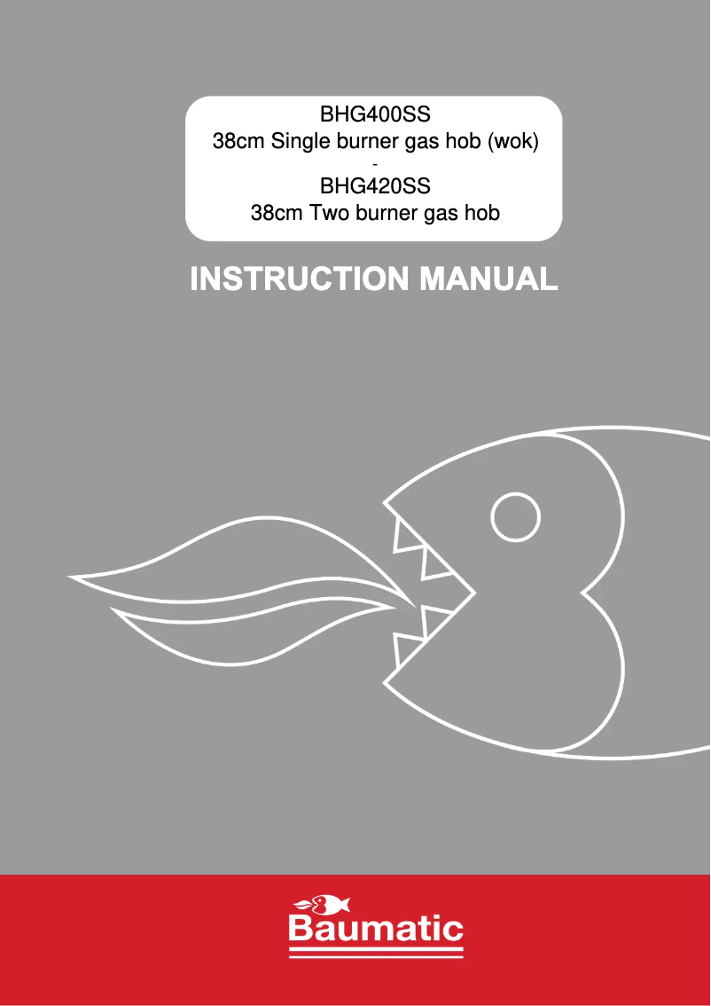 First page image of the manual for BHG420SS