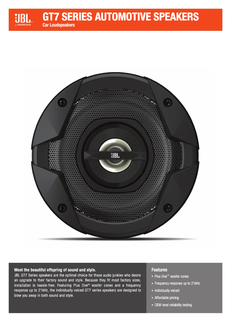 First page image of the manual for GT7-4