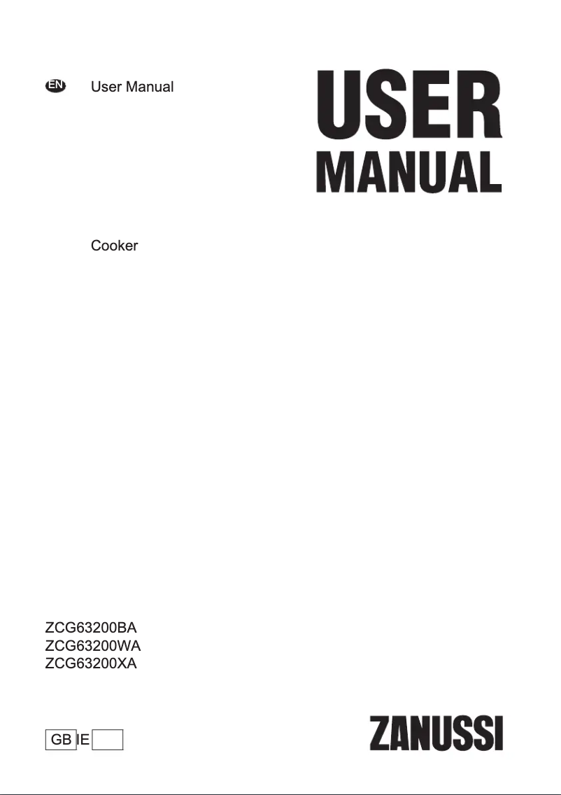 First page image of the manual for ZCG63200BA
