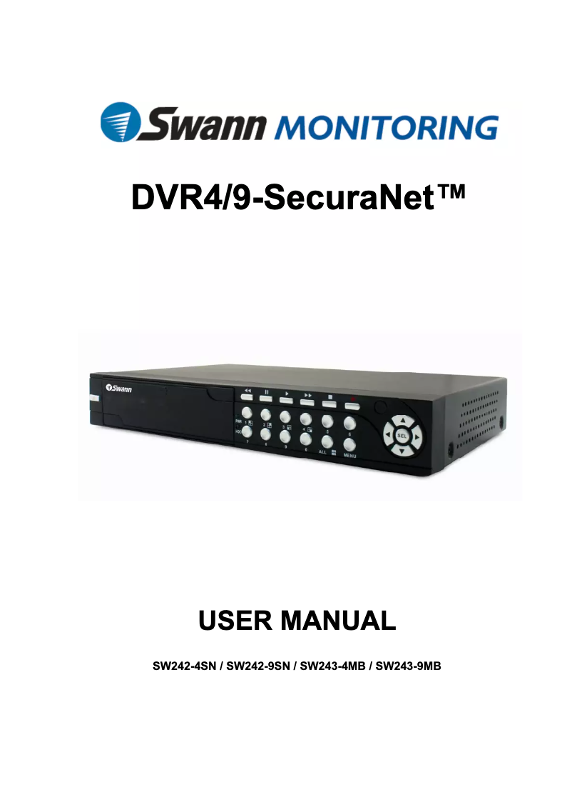 First page image of the manual for SW243-4MB