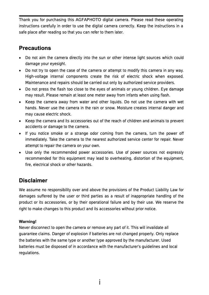 First page image of the manual for DC-8338i