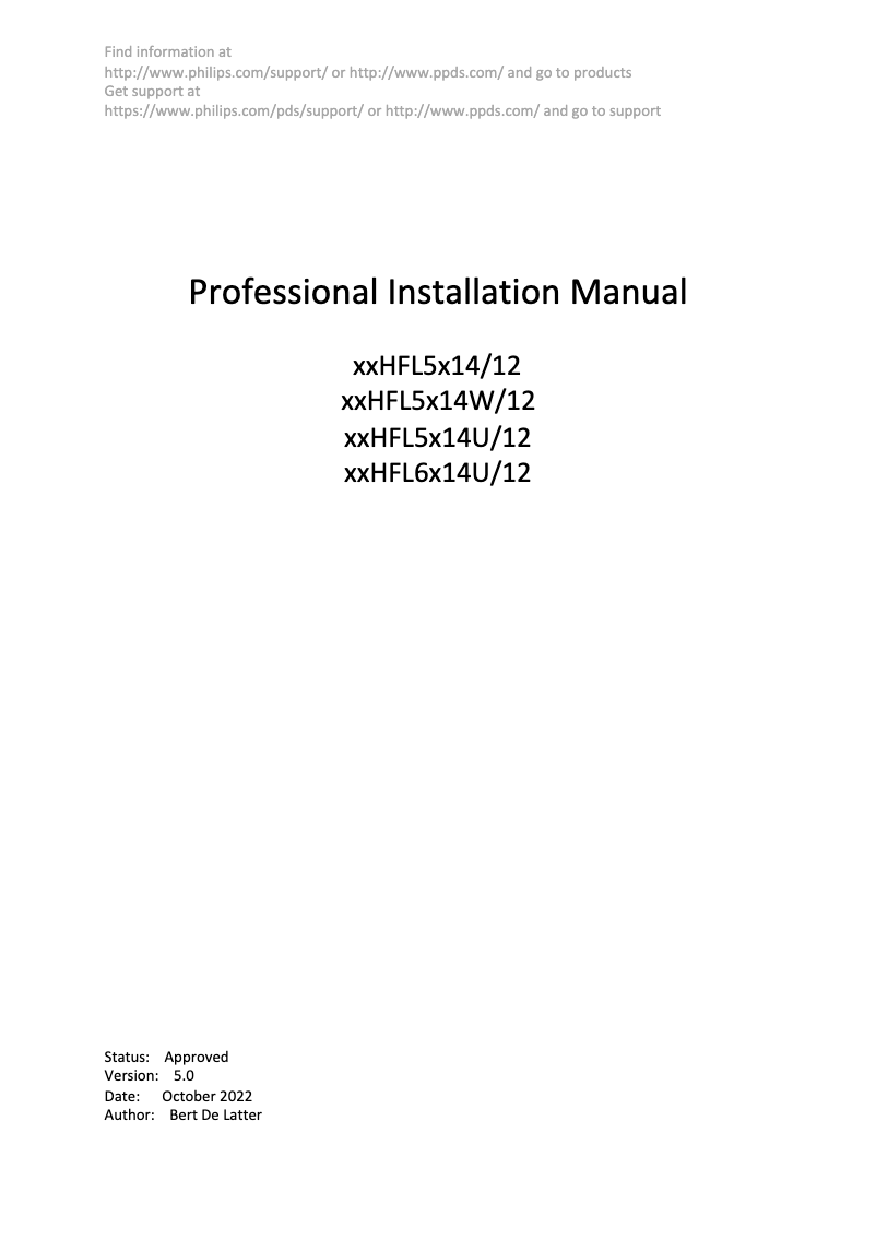 First page image of the manual for 65HFL6114U