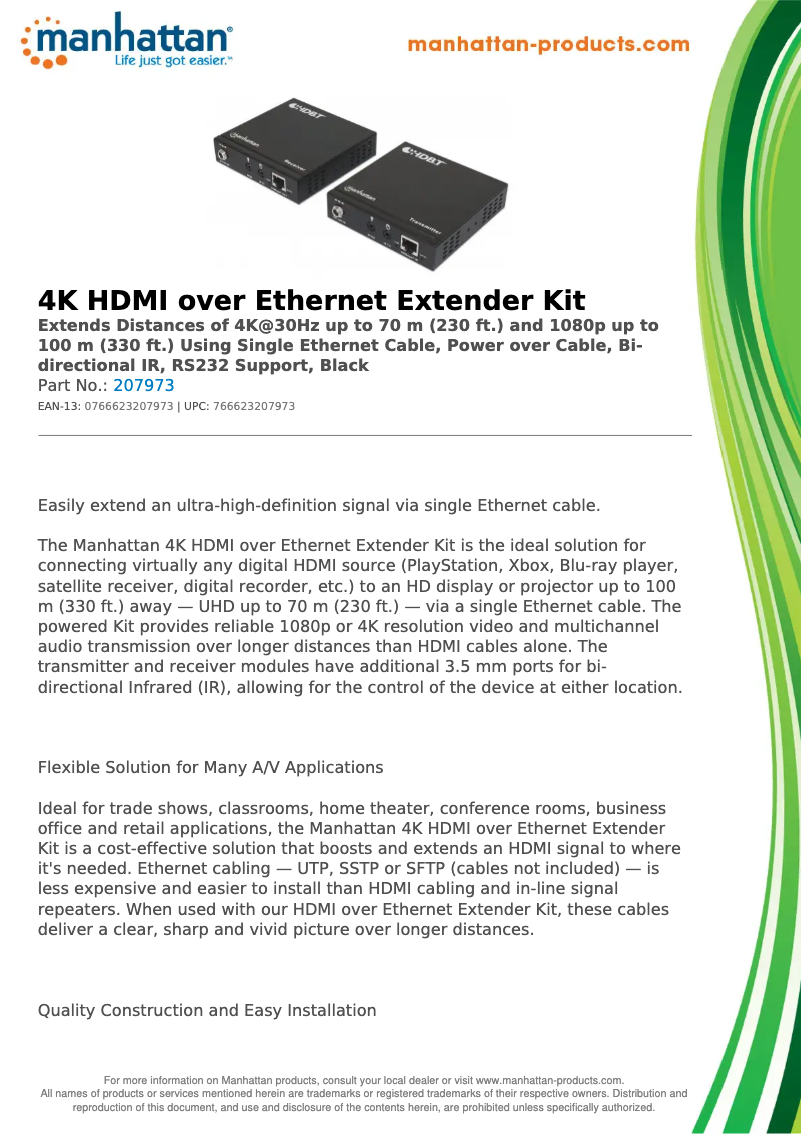 First page image of the manual for 207973