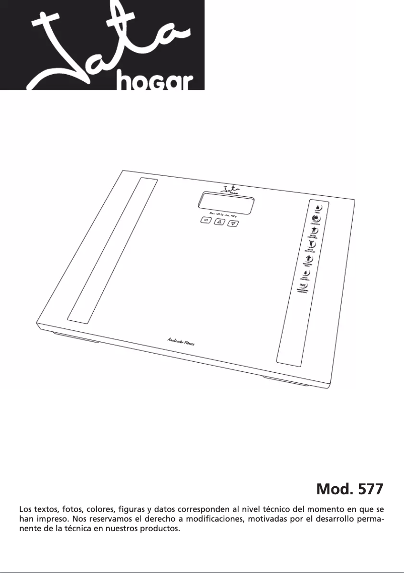 Page 1 of the manual User Manual Jata 577