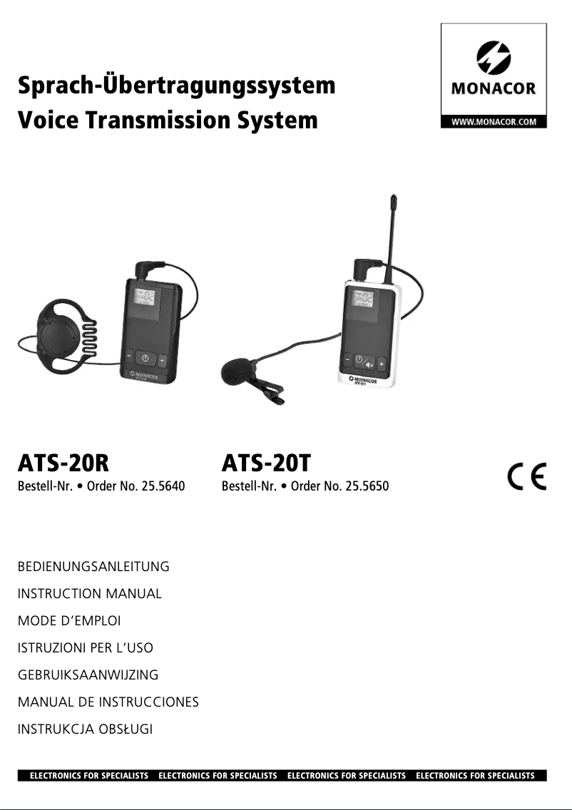 First page image of the manual for ATS-20R
