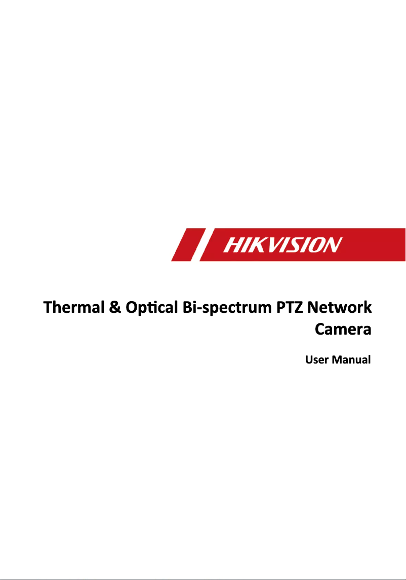 Page 1 of the manual User Manual Hikvision DS-2TD4228-7