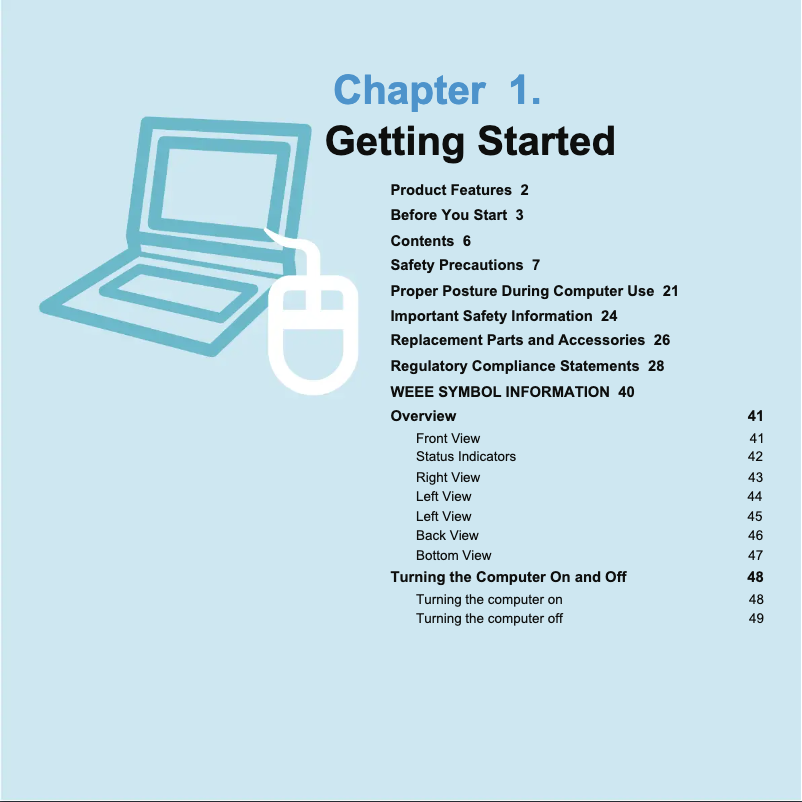 First page image of the manual for NP-R780VE