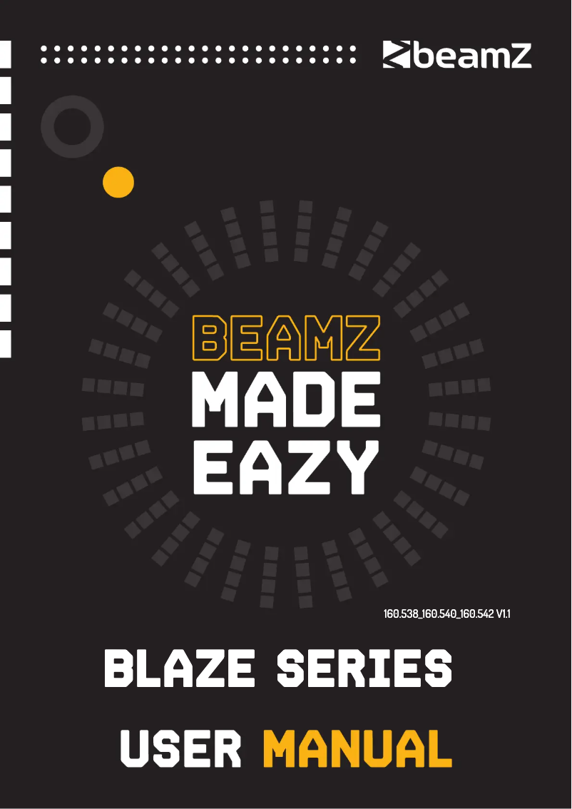 First page image of the manual for BLAZE1800