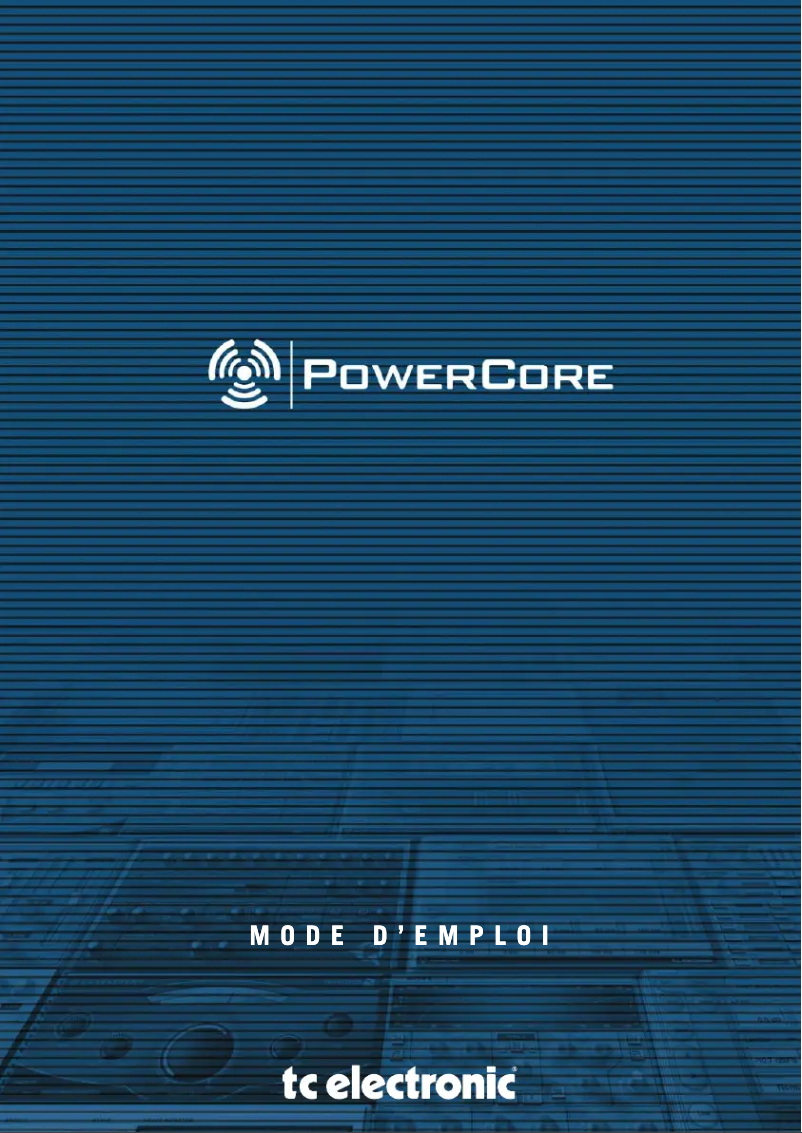 Page 1 of the manual User Manual TC Electronic PowerCore X8
