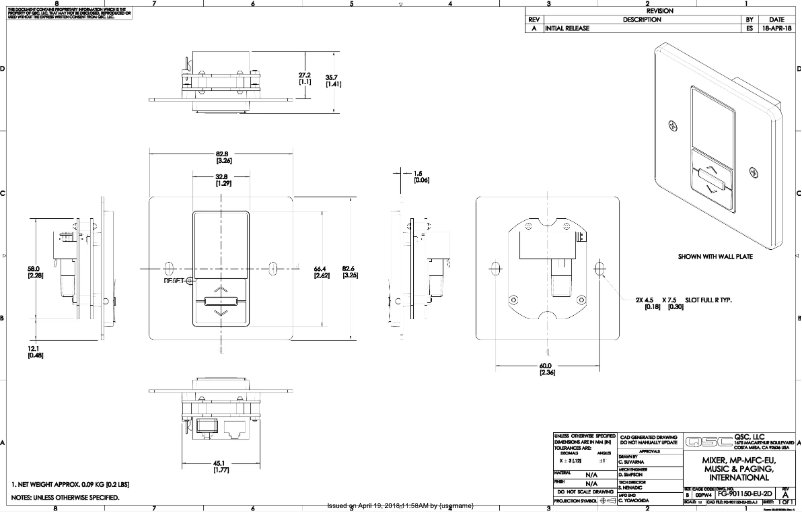 Page 1 of the manual Instruction Manual QSC MP-MFC Controller