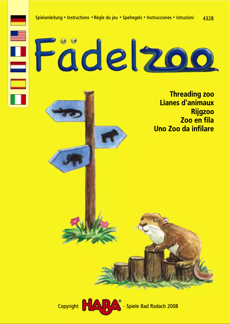 First page image of the manual for Fädelzoo