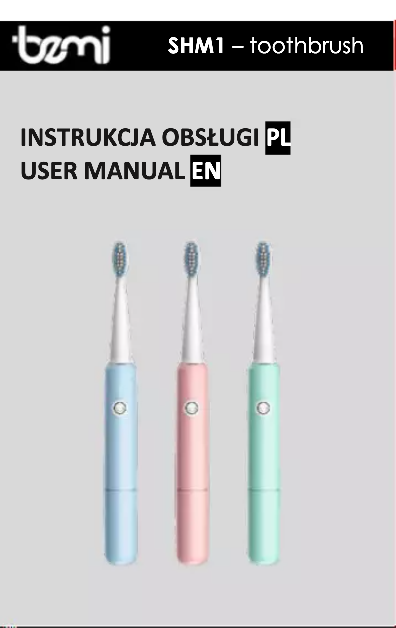 Page 1 of the manual User Manual BEMI Shine Mini SHM1