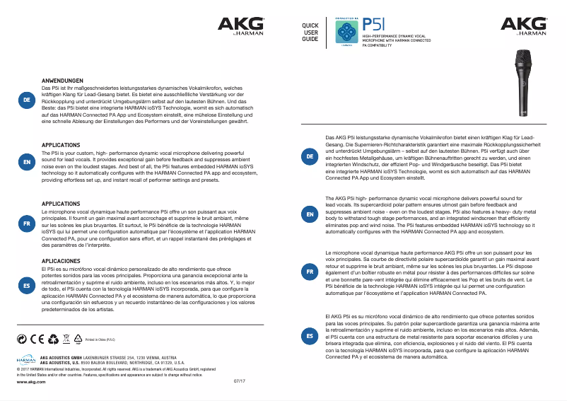 First page image of the manual for P5i