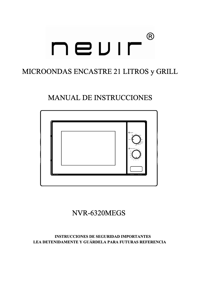 First page image of the manual for NVR-6320MEGS