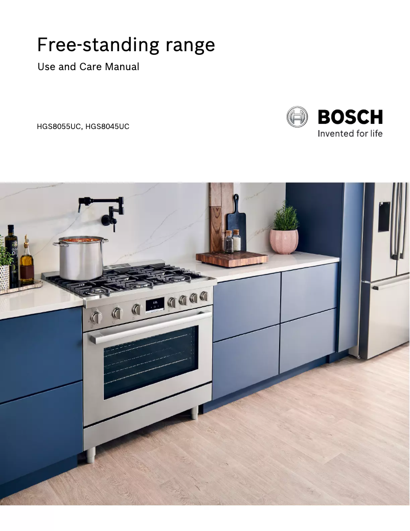 Page 1 of the manual Use and Maintenance Manual Bosch HGS8055UC