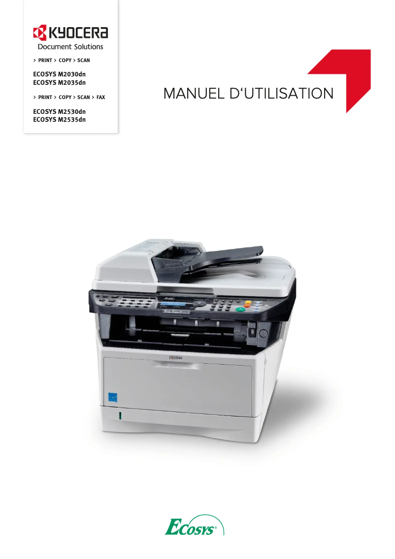 Page 1 of the manual User Manual Kyocera ECOSYS M2535dn